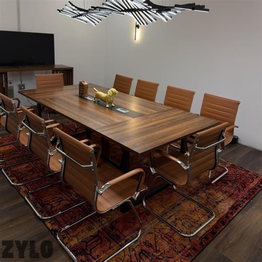8FT Large Conference Table for 10 People. 94" Industrial Meeting Table With Cable Management. - Etsy