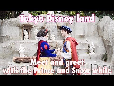 Meet and greet with the Prince and his princess Snowwhite at Tokyo disney land