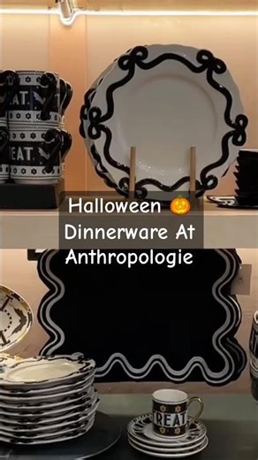 Beautiful HALLOWEEN dinnerware at Anthropologie #anthropologie #halloweendecor