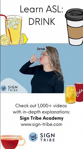 DRINK in ASL American Sign Language / Sign Tribe Academy / Dr. Luanne Sailors