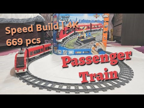 LEGO CITY: Passenger Train 7938 | Speed Build | 4K | 669 pcs