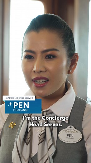 82K views · 1.4K reactions | Meet Pen, Head Concierge Server onboard the Disney Fantasy! Hailing from Thailand, Pen is living her dream of traveling the world while making magic for guests. ✨ #DCLJobs #TheMagicStartswithYou | Disney Cruise Line Jobs | Facebook