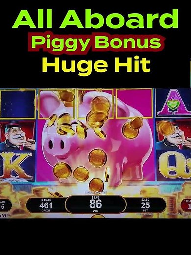 Piggy Bonus! 🐷💥 Free Games on All Aboard Slot! #shorts #allaboard #jackpot #slots
