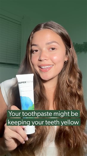 I used to brush twice a day and still see yellow in every photo 😩 Most whitening toothpastes either don’t work or make my teeth so sensitive it hurts to smile. Then I tried SuperTeeth...and it’s actually different. 🦷 Uses prebiotics to balance your mouth’s microbiome 💫 Whitens without damaging enamel 🌿 No peroxide. No harsh chemicals. No pain. My teeth looked brighter and felt smoother after just a week, and now it’s the only toothpaste I use. ❤️ If you’re tired of brushing and still seeing 