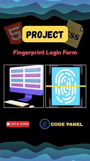 CSS Fingerprint Login Form Animation 🤯💥 #shorts #shortvideo