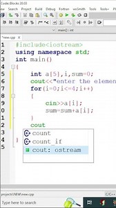 c++ array program to print the sum of one dimensional array / 1-d array program in c++ / #shorts