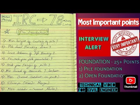 IRC 78 code for Road Bridges | Pile foundation, Open Foundation and Substructure specifications.