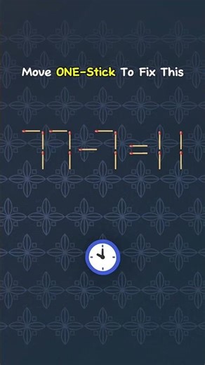 Can you fix this? 77-7=11 #Shorts #Puzzle