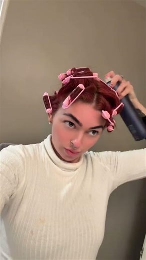 Curly hair rollers tutorial