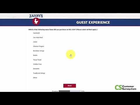 Zaxbyslistens.com - Zaxbys Guest Experience Survey | 2024