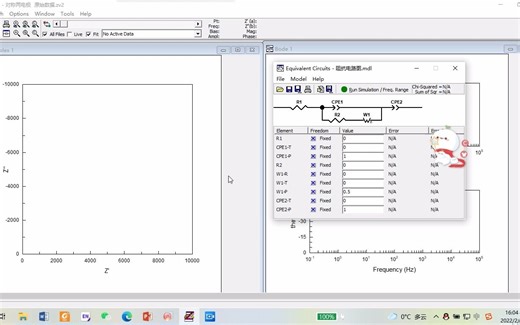 EIS 阻抗分析中等效电路图的绘制
