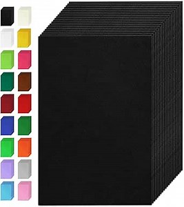 White Felt Fabric Sheets 20 Pcs 7" X 11", 1mm Thick Assorted Color Sewing Crafts Felt for DIY Patchwork Art Projects Party & Holiday Decoration