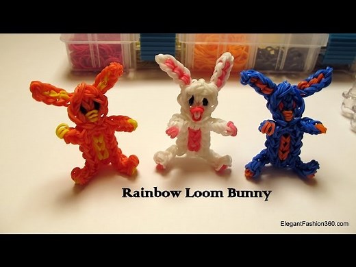 Rainbow Loom Bunny/Rabbit Charm - How to-Easter Series