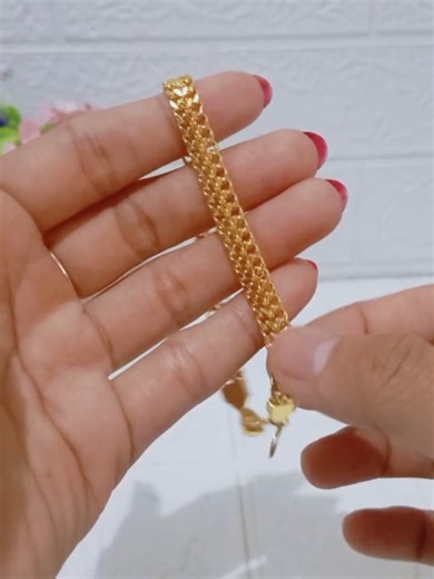 gelang model tikar, berasa gelang mahal. #ootd #fyp #gelangtitanium #xuping