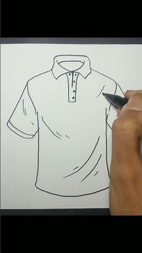 How to Draw Polo Shirt #shorts