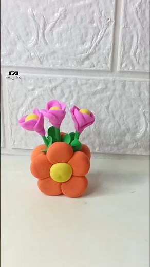 Beautiful Clay Flower Pot Craft 🌸 | Easy DIY Home Decor | Clay Art for Beginners #diy