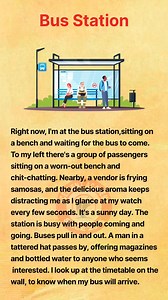 Bus station #english #reading #story #englishspeaking #storytelling #storytime #shorts #shortsvideos | Xcellent Academy