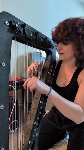 What does heavy metal sound like on the electric harp? #youtubeshorts #harp #electricharp