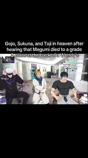 Gojo y Sukuna en el cielo tras la muerte de Megumi
