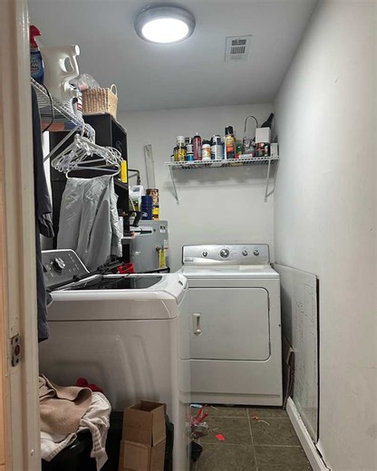 This Laundry Room Makeover Has the Most Brilliant, Budget-Savvy Dupe for Marble Countertops