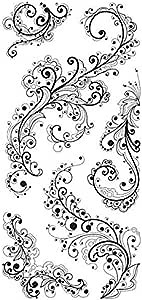 Inkadinkado Artistic Flourish Clear Stamp Set, 5 pc