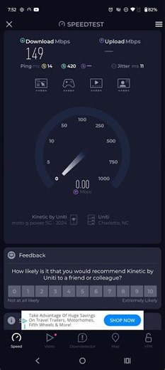 kinetic by Windstream Home Internet Speed Test