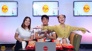 265K views · 8.3K reactions | VJ Ai, VJ Donny and VJ Sunny take on the Spicy Oishi Prawn Crackers! Guys, you decide kung sino sa kanila ang mananalo sa challenge na ito! Watch the video to find out how!  | MYX Global | Facebook