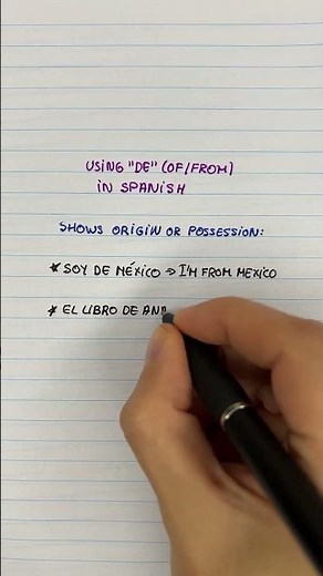 Using “De” of from in Spanish