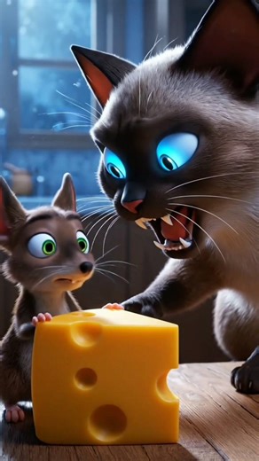 "Mouse vs Cat: Hilarious Fight! 🐭🐱✨"#shorts