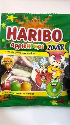 ハリボー サワーアップルリング 【セブンイレブン新商品】実食レビュー🍎✨ | HARIBO Sour Apple Rings Japan