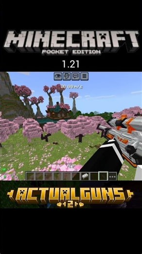 Realistic Gun Mod in Minecraft pe!? 🔫🔥#shorts#gunmode #minecraftshorts