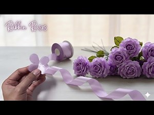 DIY Blooming roses from ribbon | Ribbon flower tutorial easily