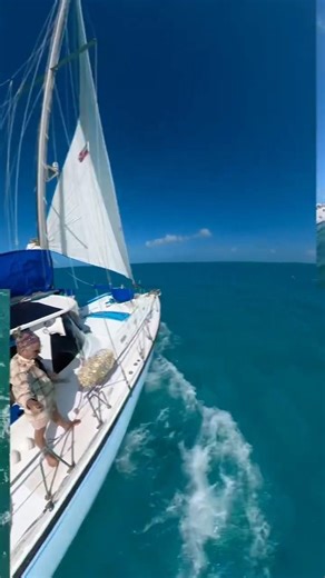 Sailed to Great Guana Cay this morning to get our scuba tanks filled ⛵️#bahamas ‪@insta360‬