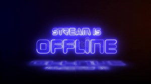 Stream is Offline Blue Neon Sign Glowing Animation Looping with Reflection Stock Video - Video of stream, blue: 353272421