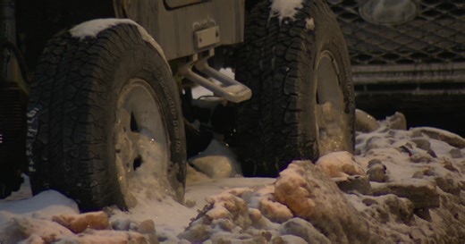 Ongoing water main break turns Detroit-Shoreway street into ice, stranding cars