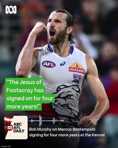 A bit happening in today’s ABC AFL Daily… Former Bulldogs’ captain Bob Murphy stops by to celebrate the club’s centenary as well as being recognised in their top 25 players. He recounts some of his best memories from the celebrations and across his time at The Kennel. The team reflect on Sam Docherty’s amazing, yet challenging career ahead of his final match on Thursday night and the relief the Dog’s fans would have felt with the Bont re-signing. Check out the full chat on the ABC listen app: ht