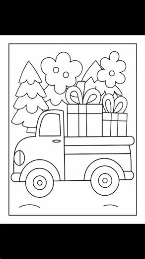 Easy Delivery Trucks Coloring Sheets – Vehicle Coloring Book for Children