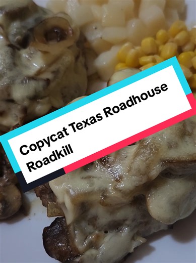 New Recipe 27: Copycat Texas Roadhouse Roadkill #copycat #groundbeef #onions #mushrooms #cheese