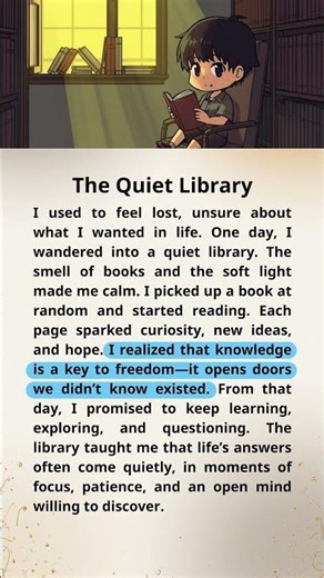 📚 The Quiet Library | Easy English Reading #dailyenglish
