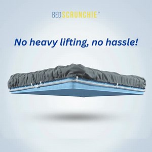 Did you know? You can install Bed Scrunchie without lifting your mattress!  Simply attach it around your sheets, tighten, and enjoy perfectly snug sheets. | Bed Scrunchie | Facebook