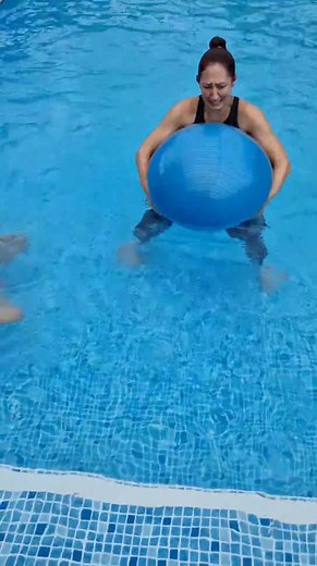 1.6K views · 15 reactions | Does an underwater Swiss ball work? Filling up the Swiss ball with a hand pump took quite a long time and once ready it didn't go as planned 藍 @mamajakaaquafitwellbeing #underwater #swissball #exercise #fitness #aquafitnessinstructor #aquafitness #aquatherapy | Haylley Pittam - Aquatic Specialist | Facebook