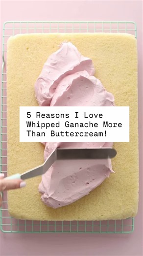 5 Reasons I Love Whipped Ganache More Than Buttercream! IT SIMPLY TASTES BETTER! The flavor is absolutely dreamy! Beautifully smooth, silky, and creamy, it slowly melts in your mouth. No grainy powdered sugar, no buttery aftertaste. Just pure deliciousness! IT'S BEAUTIFULLY STABLE! When made and whipped correctly, ganache holds its shape beautifully. I love that it's stable enough for filling, frosting, and decorating cakes while still having that lovely, creamy texture. IT FREEZES BEAUTIFULLY! 