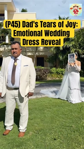 (P45) Dad's Tears of Joy: Emotional Wedding Dress Reveal #wedding