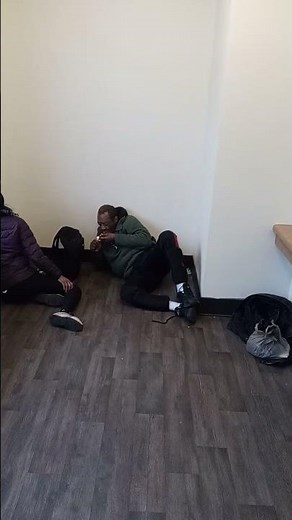crackead and crackhead prostitute smoking crack in veterans manor foyer