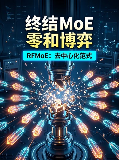 终结 MoE 架构的零和博弈：RFMoE 凭借去中心化范式，在提升模型精度的同时大幅释放吞吐量