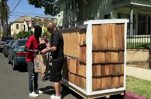 Instead of ignoring a homeless woman, a kind man builds her shelter.