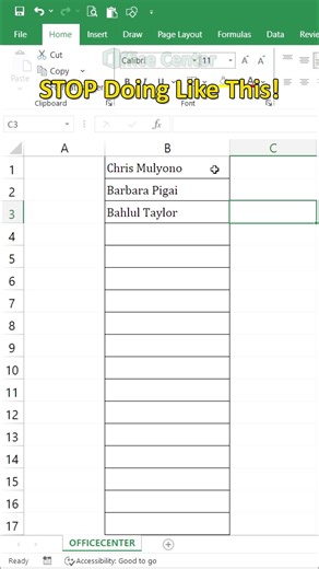 STOP Dragging! 🛑 Excel Quick Fill with CTRL ENTER #excel #dataextractor #exceltips #exceltutorial | Office Center