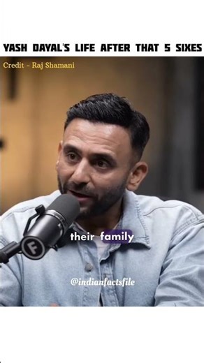 Yash dayal's life after 5 sixes in one over || Raj Shamani || The Facts file || #shorts #yashdayal