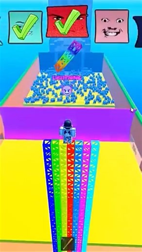 Rainbow ladders vs tsunami 🌊 #roblox