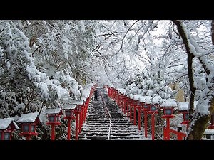 京都市内で積雪・貴船方面（2021年12月18日 京都市左京区）